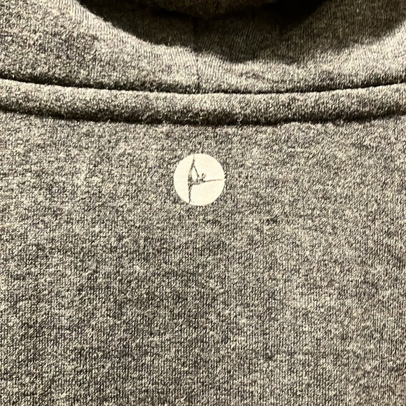 Dark gray cowl neck activewear, long sleeve top - Picture 7 of 7